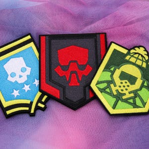 Helldivers Embroidered Morale Patches – Decorated Hero, Expert Exterminator, Free of Thought