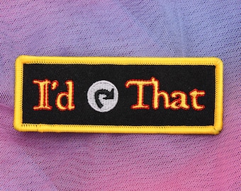 Magic the Gathering MTG I'd Tap That- Iron On Military Style  Embroidered Patch