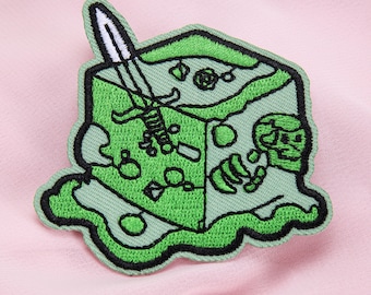 Dungeons and Dragons Gelatinous Cube Iron-On Patch