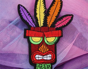 Crash Bandicoot Aku Aku Iron-On Patch