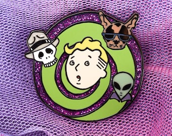 Fallout Wild Wasteland Glitter Hard Enamel Pin Badge