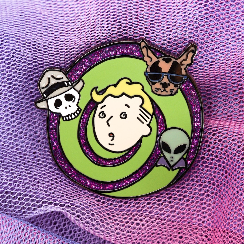 Fallout Wild Wasteland Glitter Hard Enamel Pin Badge - Etsy
