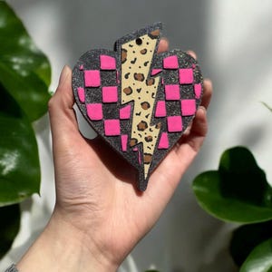 Checkered Heart Freshie