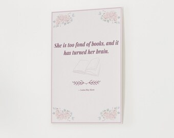 Louisa May Alcott Quote Print | Cottagecore Bookish Wall Art (8x10 Digital Download)