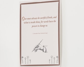 Cassandra Clare Quote Print | Words Change Us | Fantasy YA Reader Decor (Digital Download)