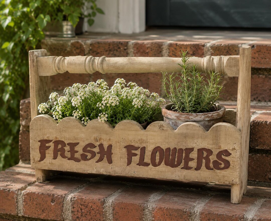 Wooden Planter Box Centerpiece | Rustic Table Planter | Decorative ...