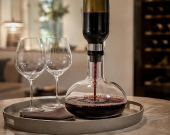 MENU x NORM Wine Breather Decanter, Danish Modern Wine Aerator, Glass Wine Carafe, Scandinavian Barware, Wine Lover Gift