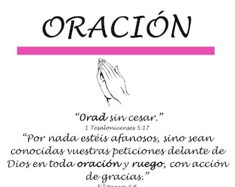 Hojas Imprimibles para Carpeta de Oración
