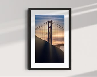 Foggy Golden Gate Bridge Photo Print | San Francisco Skyline Wall Art