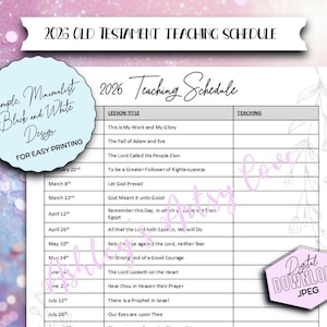 Descargar el programa de enseñanza del Antiguo Testamento 2026, Camina conmigo, Iglesia de Jesucristo de los Santos de los Últimos Días, Ven, Sígueme 2026, Mujeres Jóvenes, RS