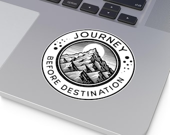 Pegatina de vinilo Journey Before Destination, calcomanía inspirada en Stormlight Archive, cita de aventuras, regalo para un fan de Brandon Sanderson, pegatina para computadora portátil