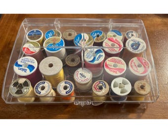 Thread Case Thread Carrying Case, TIDEE MAID Thread Box Full With Spools, MCM Clear ...