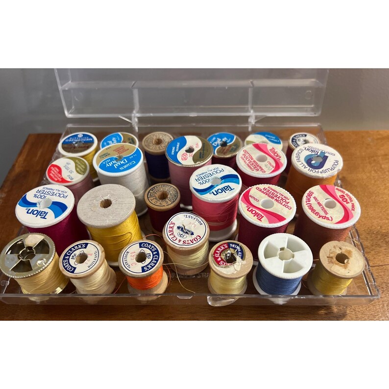 Vintage Sewing Thread Clear Storage Case Atomic Starburst Spools - Etsy