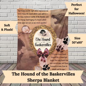The Hound of the Baskervilles Sherpa Blanket, Arthur Conan Doyle, Sherlock Holmes Gift, 221B Baker Street, Classic Literature,