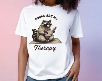 Books Are My Therapy T-Shirt, Bookish Tee, Bookish Gifts, Bookish Merch, Book Club Gift