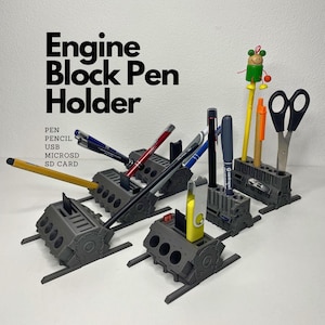 Pen Holder Engine Block V6 V8 V10 V12