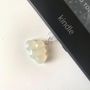 Cloud Kindle Charm USBC Dustplug – Bookish Accessory, Cute E-Reader Charms, Gift for Readers, Universal Fit, Kindle Accessories USB-C