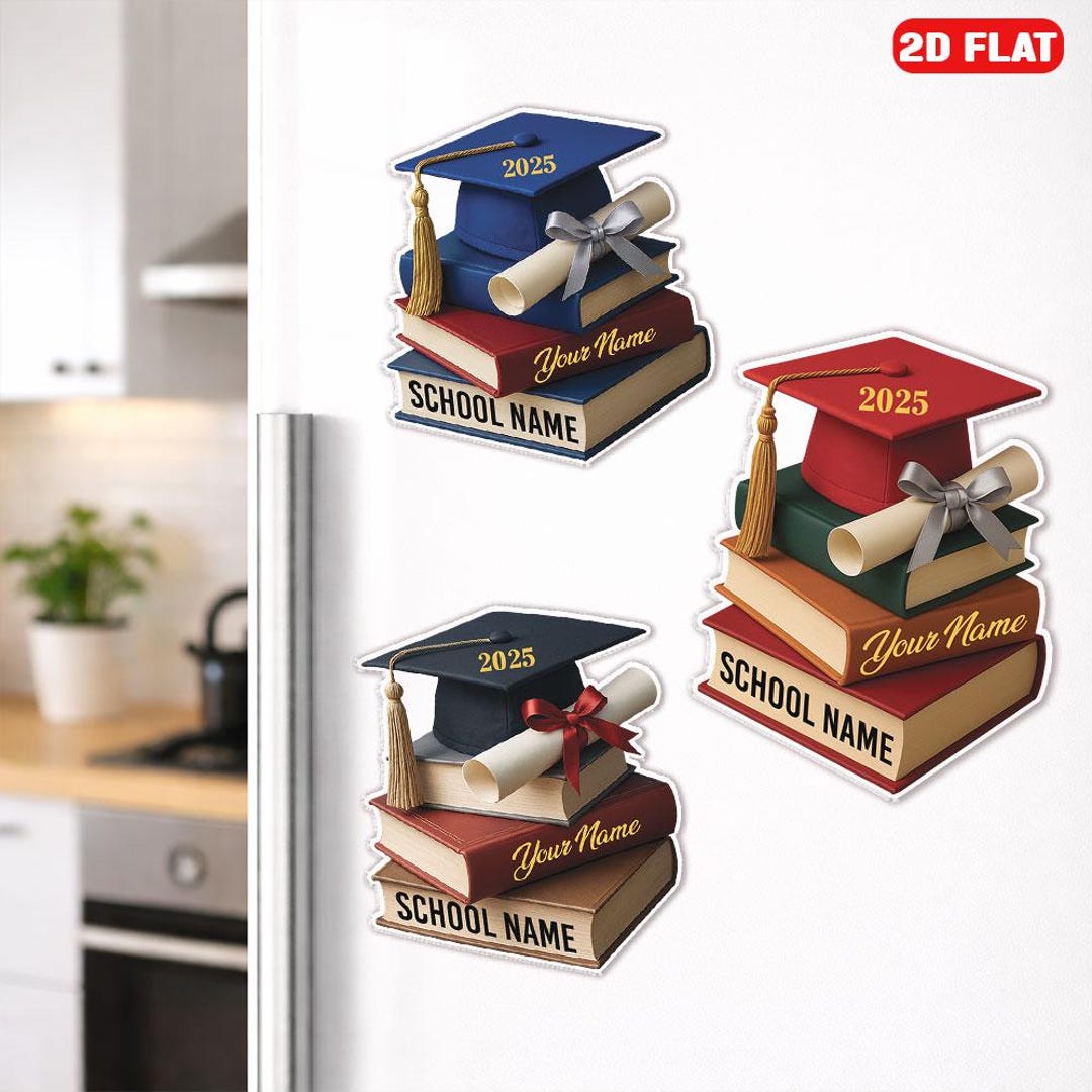 Personalized Graduation Fridge Magnet Class of 2025 Magnet High School ...
