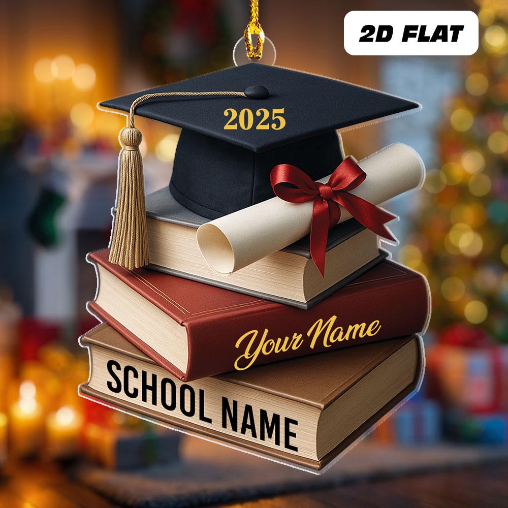 Personalized Graduation Christmas Ornament Flat Acrylic Class of 2025 ...