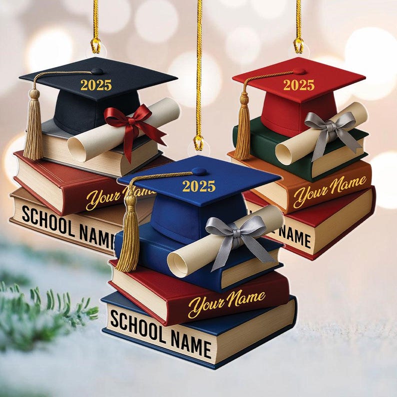 Personalized Graduation Christmas Ornament Flat Acrylic Class of 2025 ...