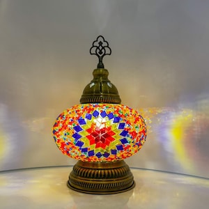 Turkish Lamp, Mosaic Desk Lamp, Moroccan Table Lamp, Standing Lamp, Turkish Bedside Lighting, Turkish Oriental Design, Home Decor