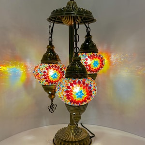 Cappadocia Mosaic Lamp, Turkish Floor Lamp, Moroccan Lamp, Gift for Her, Night Light, Souvenir Lamps, Blown Glass Lamp, LED Bulb Included
