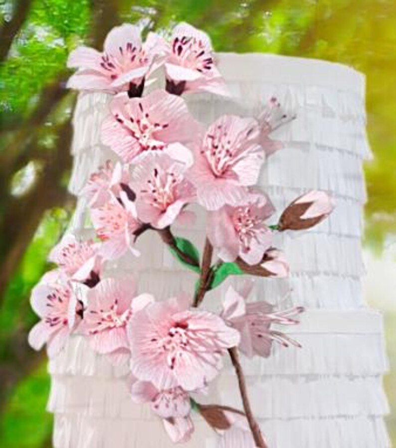 Customized Wedding Cake Piñata With Handmade Italian Crepe Flowers ...