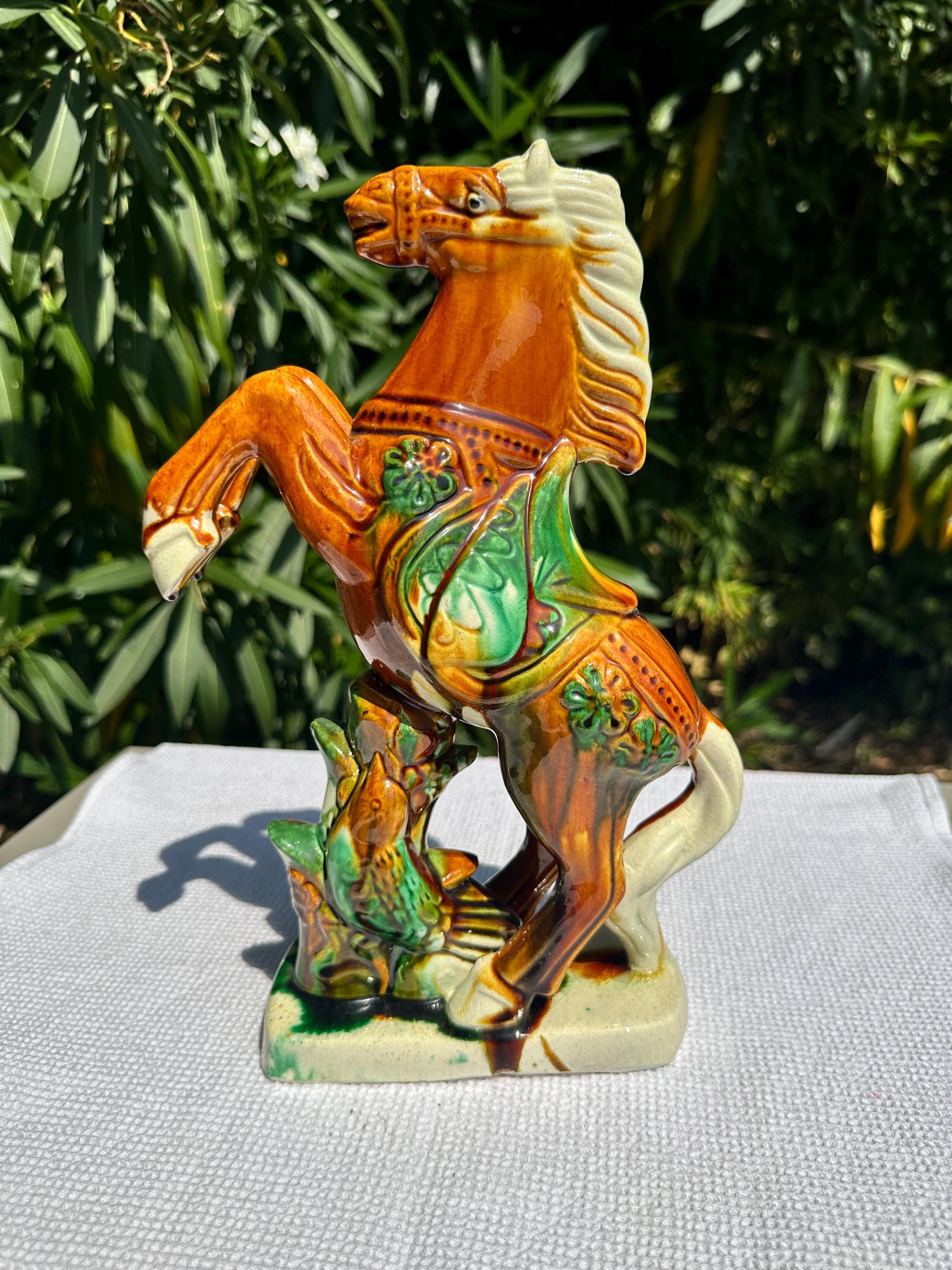 Charles Lemanceau, statue de cheval Art Déco française « au crépuscule