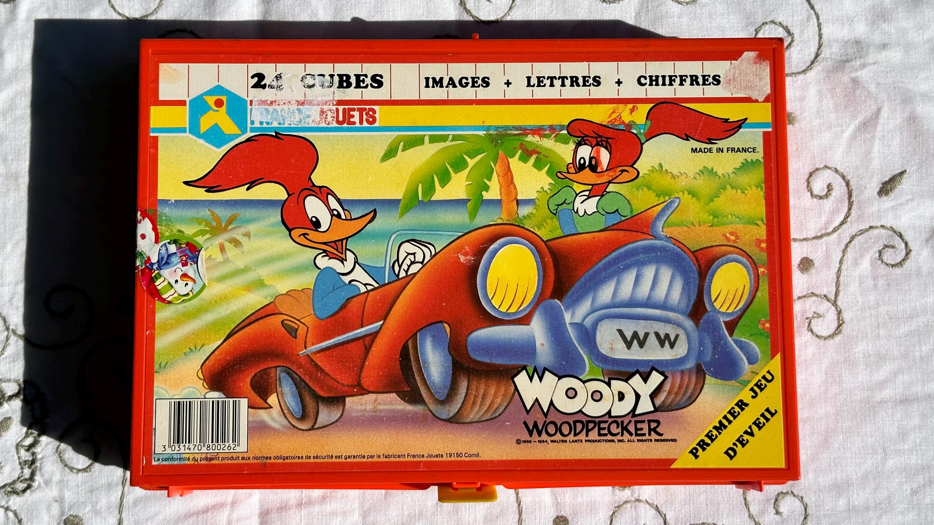 Jeu De 24 Cubes Woody Woodpecker (Pic Et Rocco) - France Jouets 1988