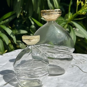 1973 Eau de GUERLAIN Vintage Perfume Bottle - Bottle Made In France - 2 Old Eau de Guerlain Glass Bottles - Guerlain Collection