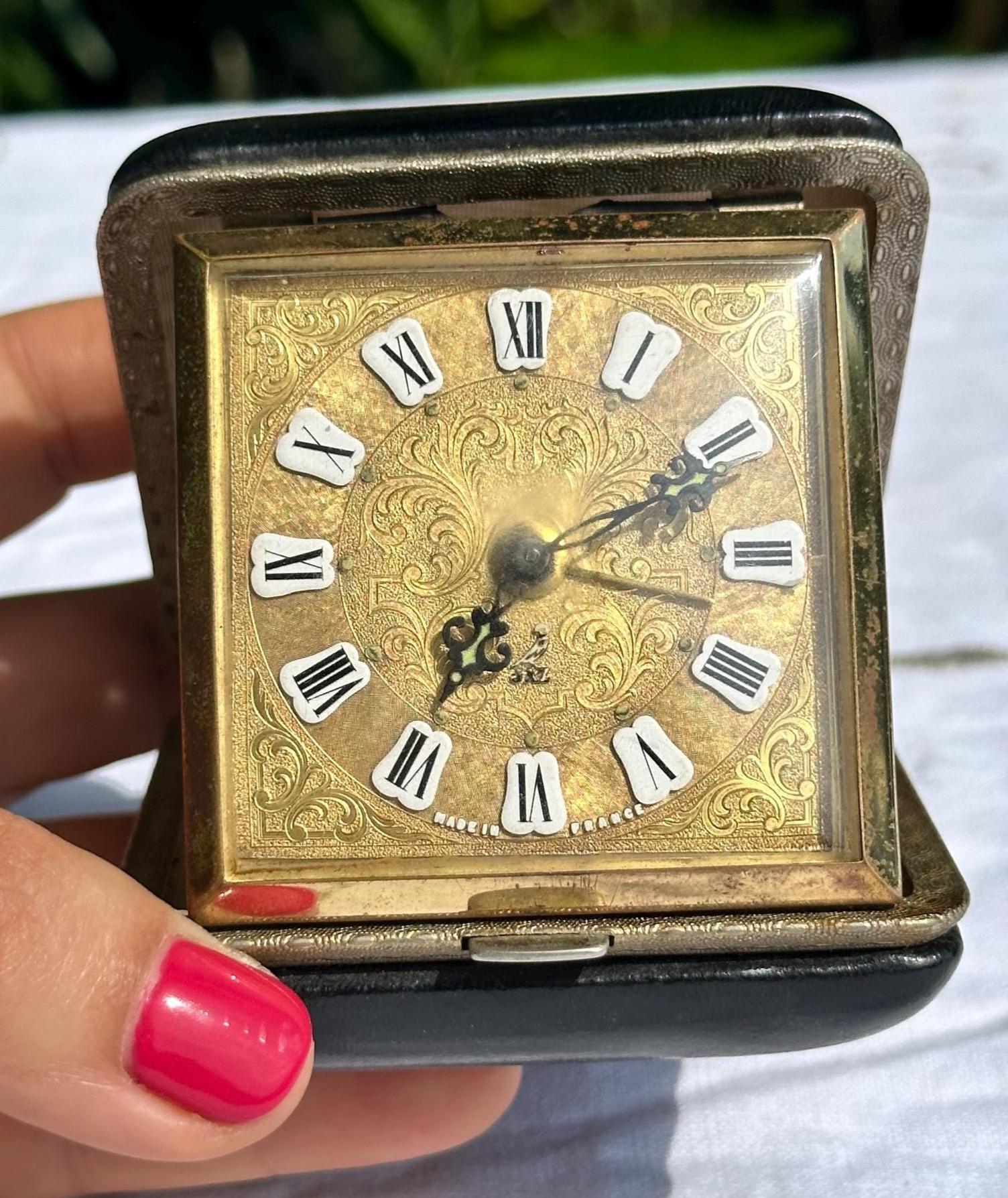 Horloge De Table Ancienne - Boîtier Argent 925 - JOHNNIE DOWA - Remontage Manuel