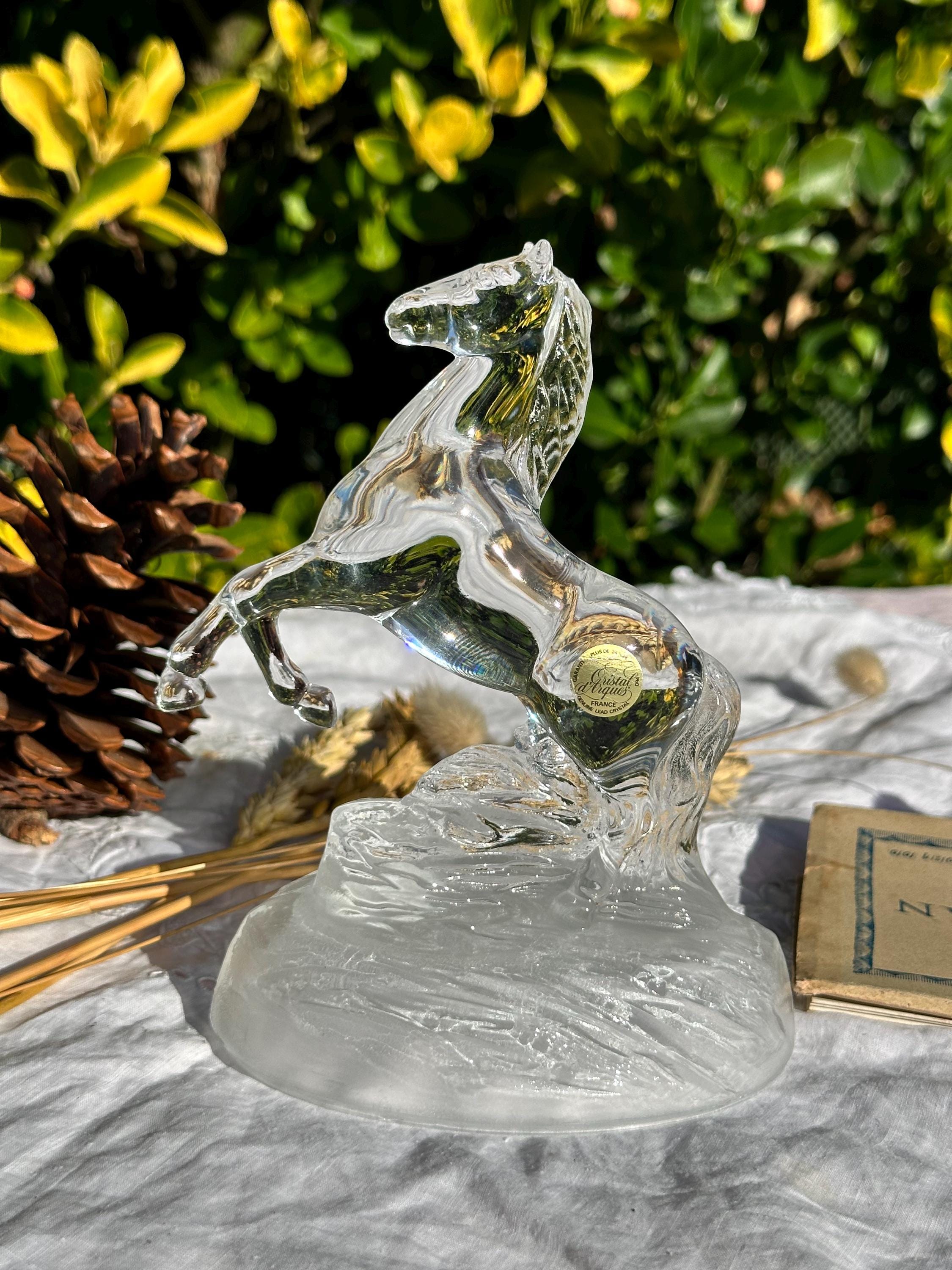 Vintage French Crystal Horse // Cristal D'arques France Genuine