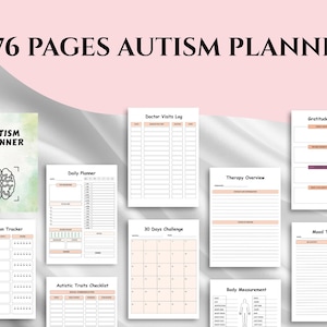 Editable Autism Planner Canva Template, Printable Autism Journal, Daily Routine Organizer, PLR MRR Resell Rights