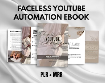Faceless Youtube Automation eBook Master Resell Rights, dfy MRR PLR Income Strategy, Ready to Sell YouTube Profit Roadmap