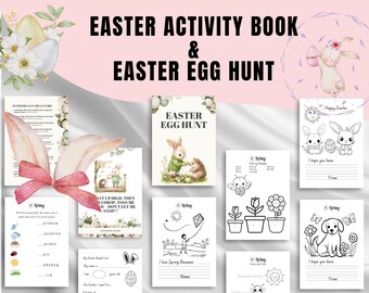 Easter Games Bundle, Easter Activities for Kids, Happy Easter Party games , Printable Easter Preschool Activity, Kids Activity Printable