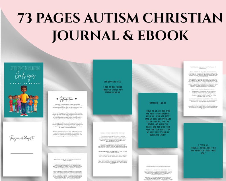christian autism bundle ebook journal  & mental health resources into any language Editable Canva Templates Master Resell Rights ADHD Planners therapy worksheets