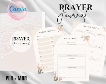 Frauen Gebetsjournal Plr Mrr, Gebetsanfragen-Tracker, christlicher digitaler Glaubensplaner, Canva Journal Vorlage, digitales Glaube Journal