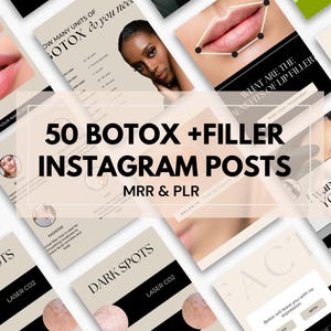 50 Botox and Filler Instagram Post, Nurse Injector Instagram Botox ,  Medspa Template, Skincare Social Media Post, Aesthetic Nurse ,MRR PLR