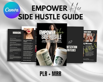 Guide till att stärka hennes sidojobb, e-bok för digital marknadsföring, kvinnliga entreprenörer, e-bok för sidojobb, e-bok för PLR-mall