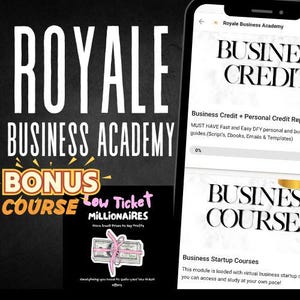 Royale Business Academy RBA Course , MRR Course on Skool, Business Start Up Plan,  PLR Digital Products Resell Rights