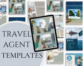 Travel Agent Instagram Template | Travel Instagram Post | Travel Blogger | Vacation Resort Template  | Travel Marketing PLR MRR