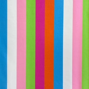 1&quot; Vertical Stripes Pink/Orange/Green/Blue/White on Poly Spandex Fabric, 4-way Stretch Fabric, Swimwear, Activewear, Dancewear, Sportwear