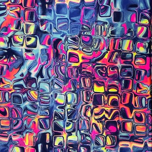 Stonehenge Blue Multi Spandex Fabric, 4-way Stretch Fabric - Yoga Like Fabric, Swimwear, Activewear, Dancewear, Sportwear Fabric by the Yard
