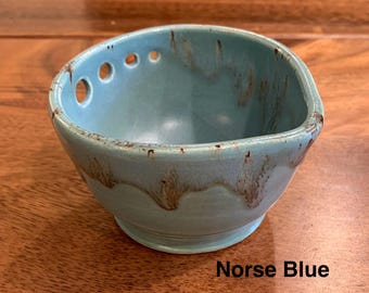 Handmade ceramic pottery herb stripper bowl -Salad dressing bowl-Kitchen gadget-Herbal oil infuser bowl-Cooks tool- READY TO SHIP