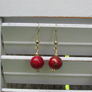 Red & Gold Earrings