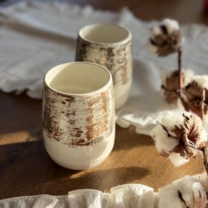 Handmade Ceramic Tumbler, Tea Cup Set, Coffee Tumbler, Pottery Mug, Organic Modern Cup