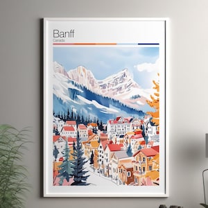 Banff Kanada Druck - Banff Reise Poster / Kanada Druck / Kanada Wohndeko / Banff Kanada Reise Poster