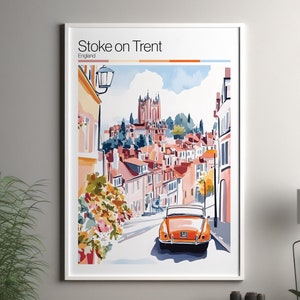 Stoke-on-Trent Kunstdruck - Stoke-on-Trent Reiseplakat England / England Wand Dekoration / Stoke-on-Trent Reisedekoration