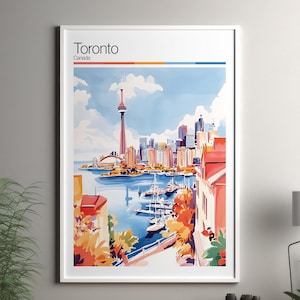 Toronto art print - Toronto travel poster / Canada wall art print / Canada home decor / Toronto Canada travel wall art / cityscape print