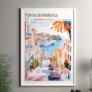 Palma de Mallorca art print - Palma de Mallorca travel poster / Spain wall art print / Spain home decor / Palma de Mallorca travel wall art